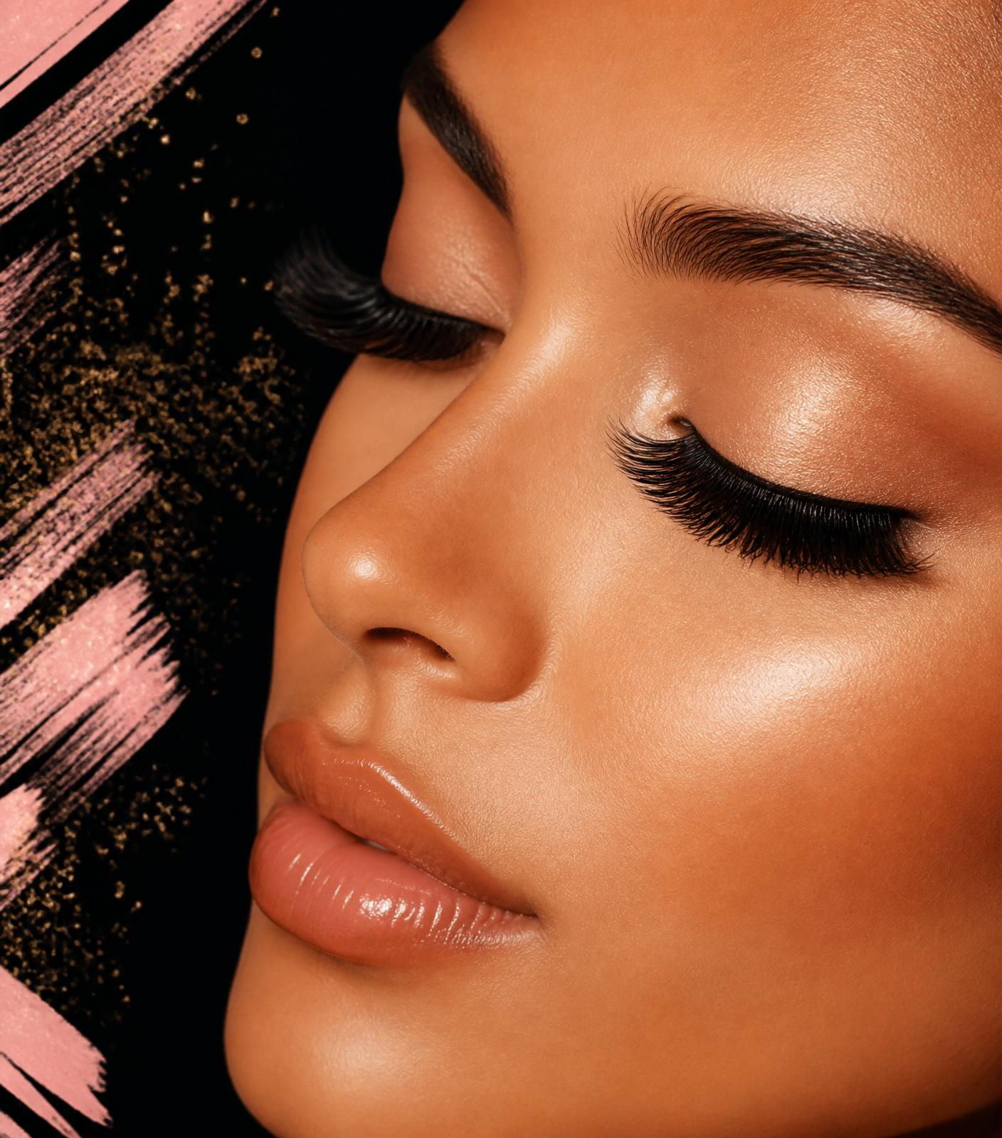 Close-up of luxurious lash extensions